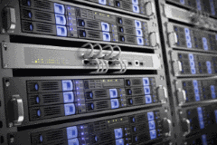 Server rack illustrating MobaXterm Professional for company deployment